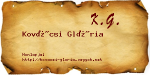 Kovácsi Glória névjegykártya